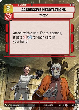 Aggressive Negotiations (Hyperspace Foil) (935) - Secrets of Power Foil