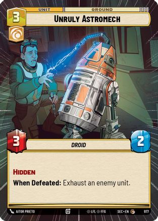 Unruly Astromech (Hyperspace Foil) (977) - Secrets of Power Foil