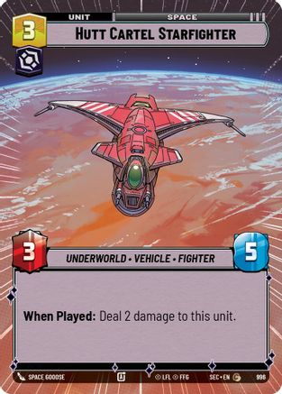Hutt Cartel Starfighter (Hyperspace Foil) (996) - Secrets of Power Foil