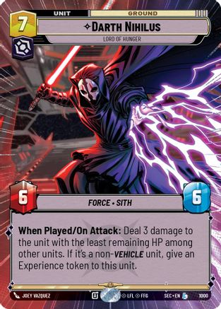 Darth Nihilus - Lord of Hunger (Hyperspace Foil) (1000) - Secrets of Power Foil