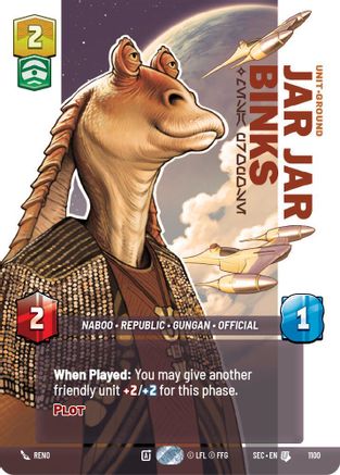 Jar Jar Binks - Mesa Propose (Prestige Foil) (1100) - Secrets of Power Foil