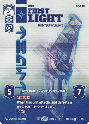First Light - Threatening Elegance (Prestige Foil) (1114) - Secrets of Power Foil