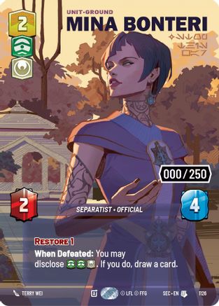 Mina Bonteri - Stop This War (Serialized) (1126) - Secrets of Power Foil