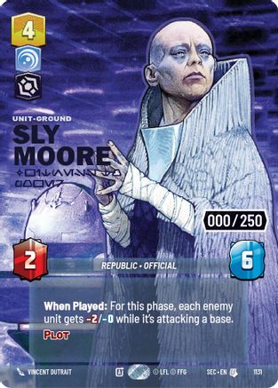 Sly Moore - Witness to Power (Serialized) (1131) - Secrets of Power Foil