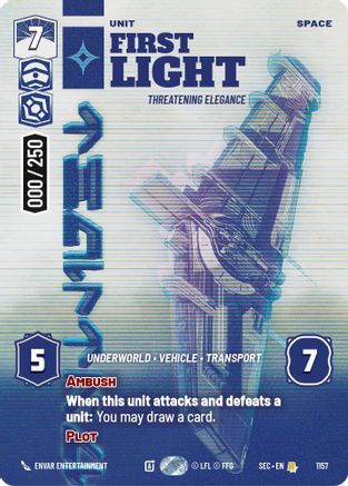 First Light - Threatening Elegance (Serialized) (1157) - Secrets of Power Foil