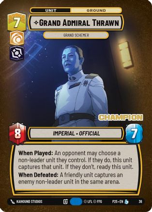 Grand Admiral Thrawn - Grand Schemer (Champion) (36) - Secrets of Power Weekly Play Promos Foil