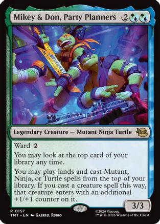 Mikey & Don, Party Planners (TMT-157) - Teenage Mutant Ninja Turtles Foil