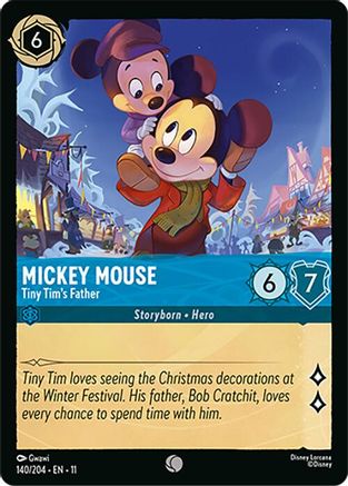 Mickey Mouse - Tiny Tim's Father (140/204) - Winterspell Cold Foil