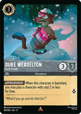 Duke Weaselton - Surly Crook (182/204) - Winterspell Cold Foil