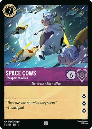 Space Cows - Unexpected Allies (54/204) - Winterspell Cold Foil