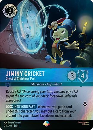 Jiminy Cricket - Ghost of Christmas Past (Epic) (218/204) - Winterspell Holofoil