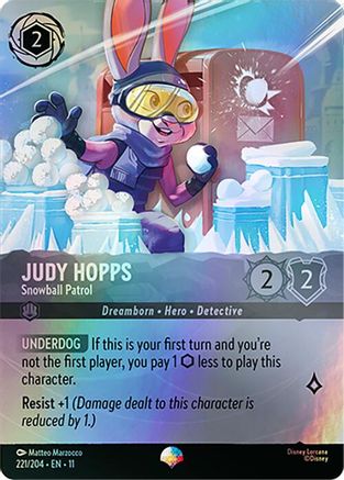 Judy Hopps - Snowball Patrol (Epic) (221/204) - Winterspell Holofoil