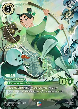 Mulan - Resourceful Recruit (Enchanted) (229/204) - Winterspell Holofoil