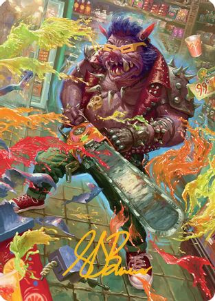 Bebop, Porcine Punk Art Card (Gold-Stamped Signature) (ASTMT-052) - Art Series: Teenage Mutant Ninja Turtles