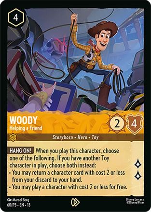 Woody - Helping a Friend (60) - Disney Lorcana Promo Cards Holofoil