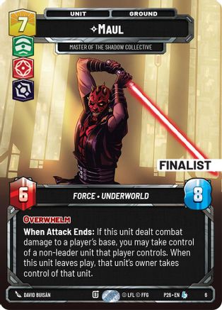 Maul - Master of the Shadow Collective (Finalist) (6) - Organized Play Promos Foil