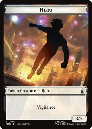 Hero // Robot Villain Double-Sided Token (MSH-2 // 20) - Marvel Super Heroes