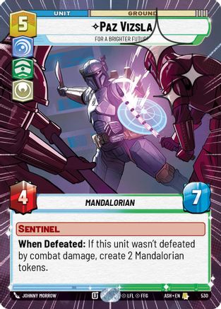 Paz Vizsla - For a Brighter Future (Hyperspace Foil) (530) - Ashes of the Empire Foil