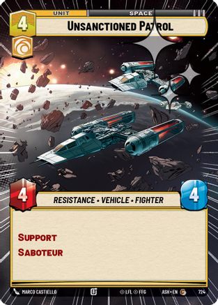 Unsanctioned Patrol (Hyperspace Foil) (724) - Ashes of the Empire Foil