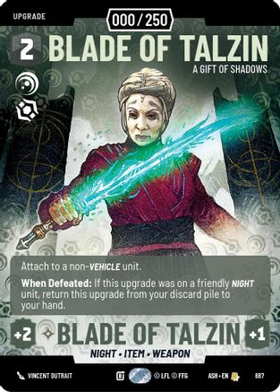 Blade of Talzin - A Gift of Shadows (Serialized) (887) - Ashes of the Empire Foil