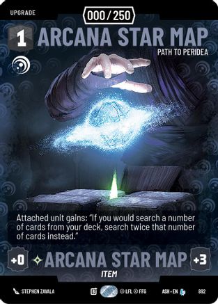 Arcana Star Map - Path to Peridea (Serialized) (892) - Ashes of the Empire Foil