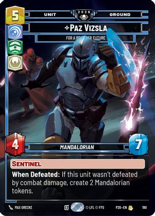Paz Vizsla - For a Brighter Future (190) - Galactic Championship 2026 Foil