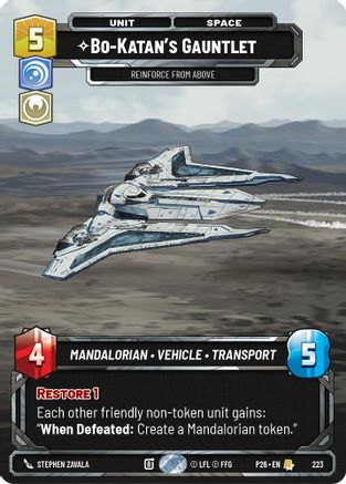 Bo-Katan's Gauntlet - Reinforce from Above (Foil) (223) - Sector and Regional Promos Season 2 Foil