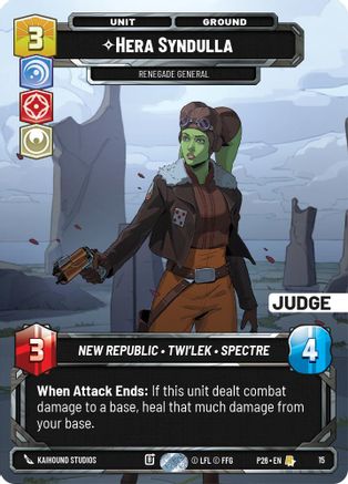 Hera Syndulla - Renegade General (15) - Judge Promos Foil