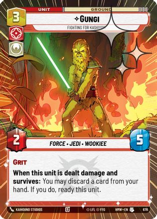 Gungi - Fighting for Kashyyyk (Hyperspace Foil) (676) - Homeworlds Foil