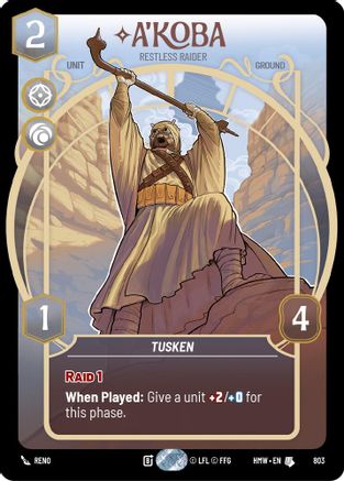 A'Koba - Restless Raider (Prestige) (803) - Homeworlds