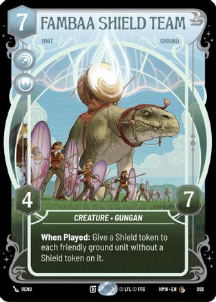 Fambaa Shield Team (Prestige Foil) (856) - Homeworlds Foil