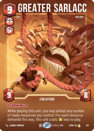 Greater Sarlacc (Prestige Foil) (871) - Homeworlds Foil