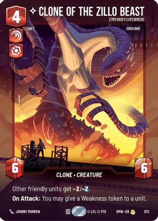 Clone of the Zillo Beast - Emperor's Experiment (Prestige Foil) (872) - Homeworlds Foil