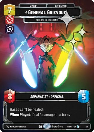 General Grievous - Scourge of Dathomir (Foil) (31) - Homeworlds Weekly Play Promos Foil