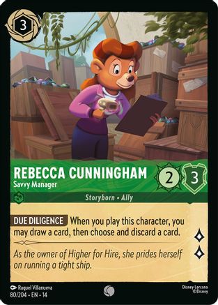 Rebecca Cunningham - Savvy Manager (80/204) - Hyperia City Cold Foil