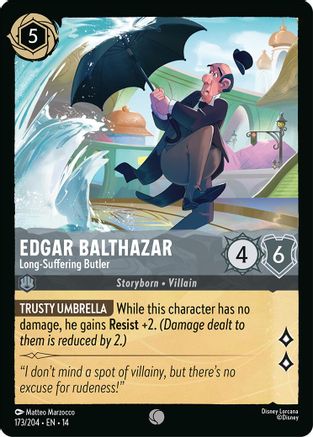 Edgar Balthazar - Long-Suffering Butler (173/204) - Hyperia City Cold Foil