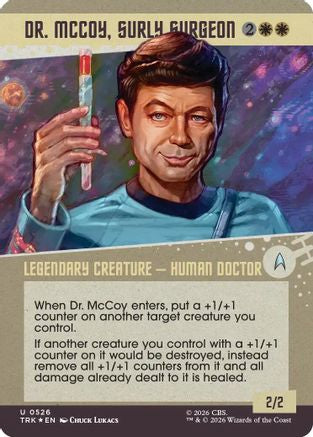 Dr. McCoy, Surly Surgeon (Showcase) (Surge Foil) (TRK-526) - Star Trek Foil