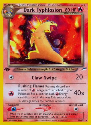 Dark Typhlosion 010/105 - Unlimited Holofoil Neo Destiny - Holo Rare