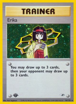 Erika (16) 016/132 - Unlimited Holofoil Gym Heroes - Holo Rare