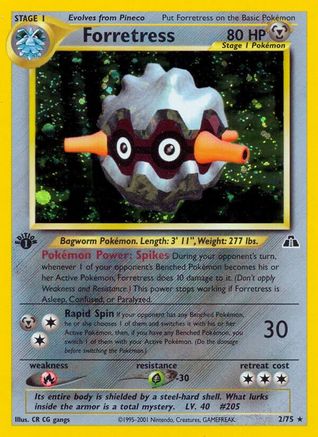 Forretress (2) 002/75 - Unlimited Holofoil Neo Discovery - Holo Rare