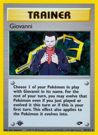 Giovanni (18) 018/132 - Unlimited Holofoil Gym Challenge - Holo Rare