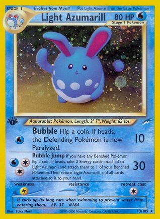 Light Azumarill 013/105 - Unlimited Holofoil Neo Destiny - Holo Rare