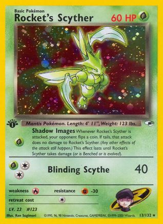 Rocket's Scyther 013/132 - Unlimited Holofoil Gym Heroes - Holo Rare
