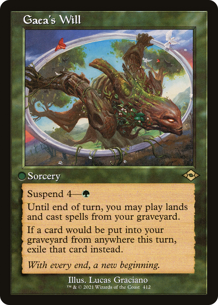 Gaea's Will (Retro Frame) (MH2-412) - Modern Horizons 2 Etched Foil