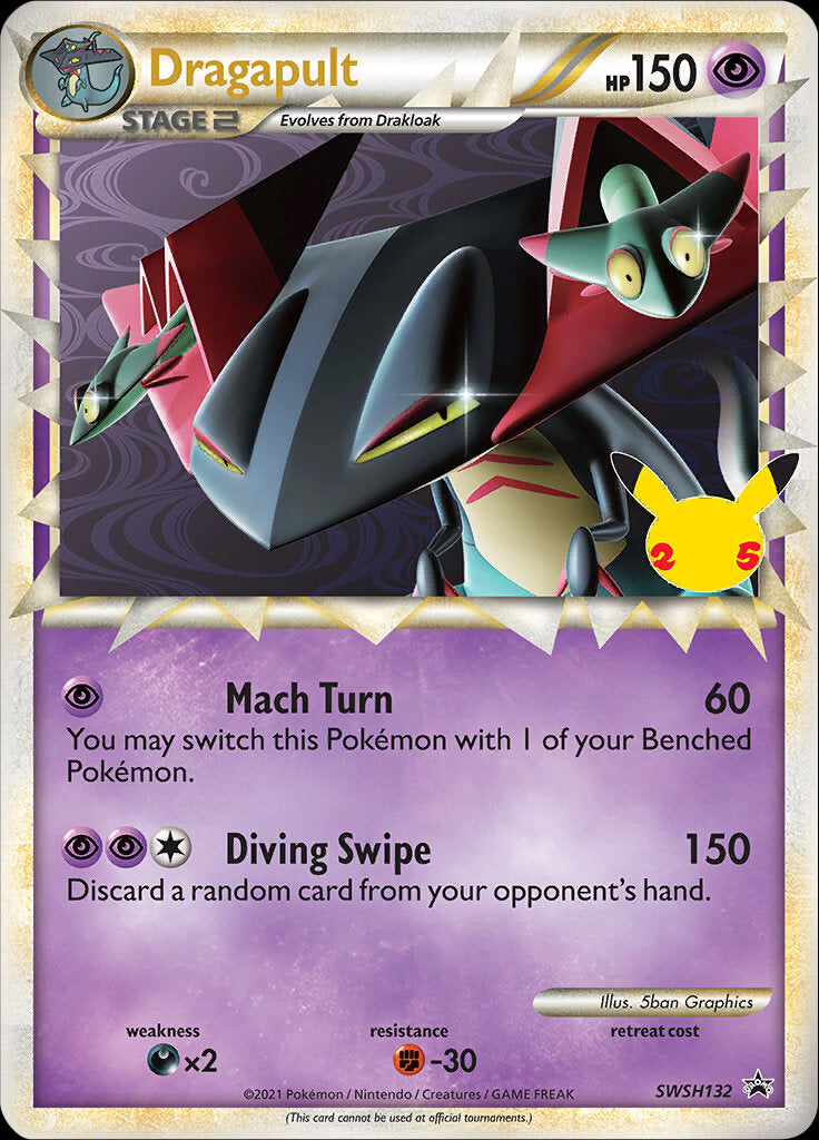 Dragapult (SWSH132) (Celebrations) [Sword & Shield: Black Star Promos] | Eastridge Sports Cards & Games