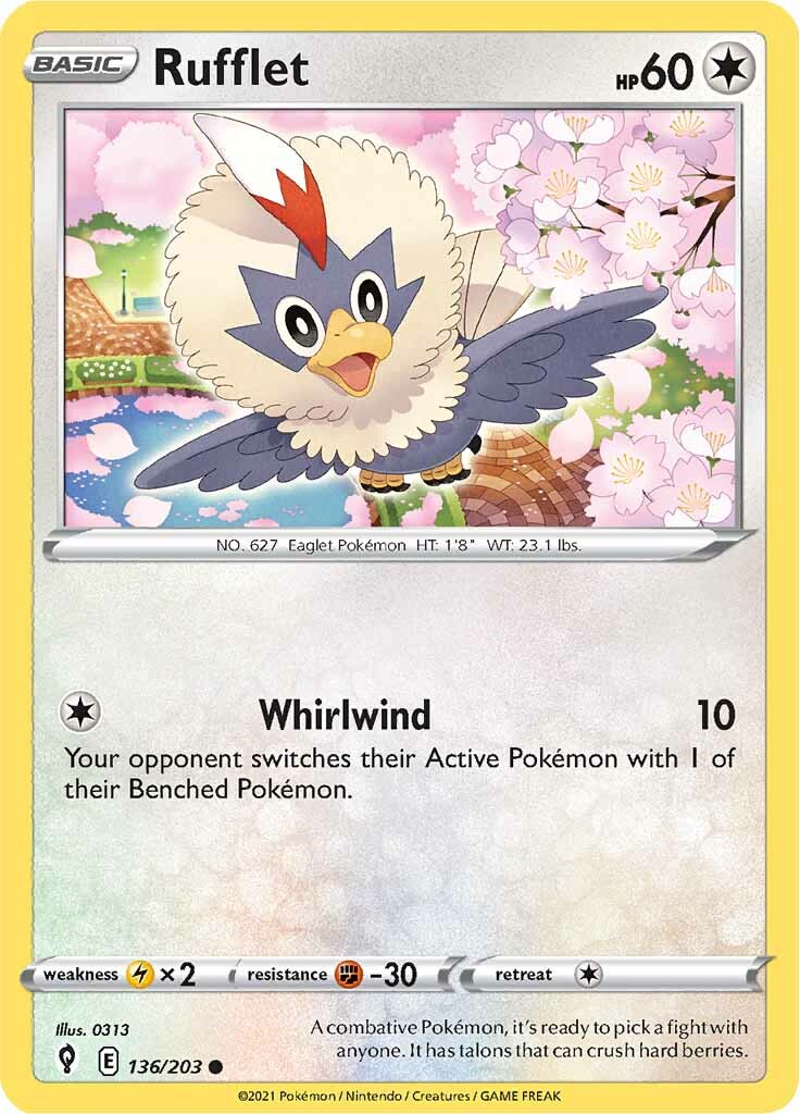 Rufflet (136/203) [Sword & Shield: Evolving Skies] | Eastridge Sports Cards & Games