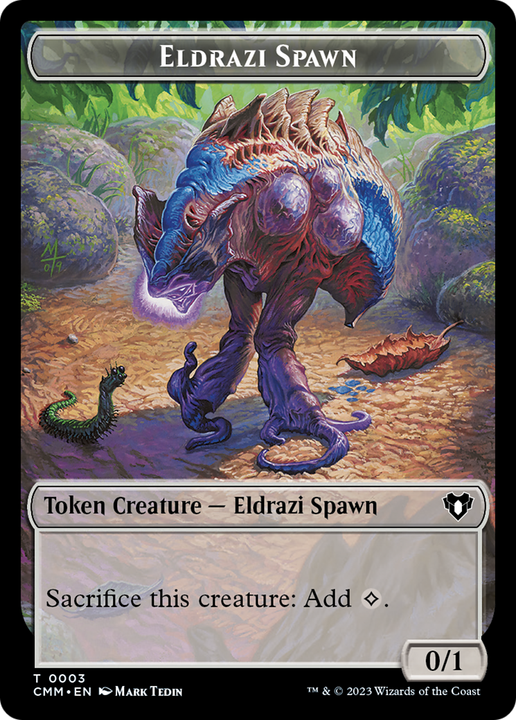 Eldrazi Spawn // Satyr Double-Sided Token [Commander Masters Tokens] | Eastridge Sports Cards & Games