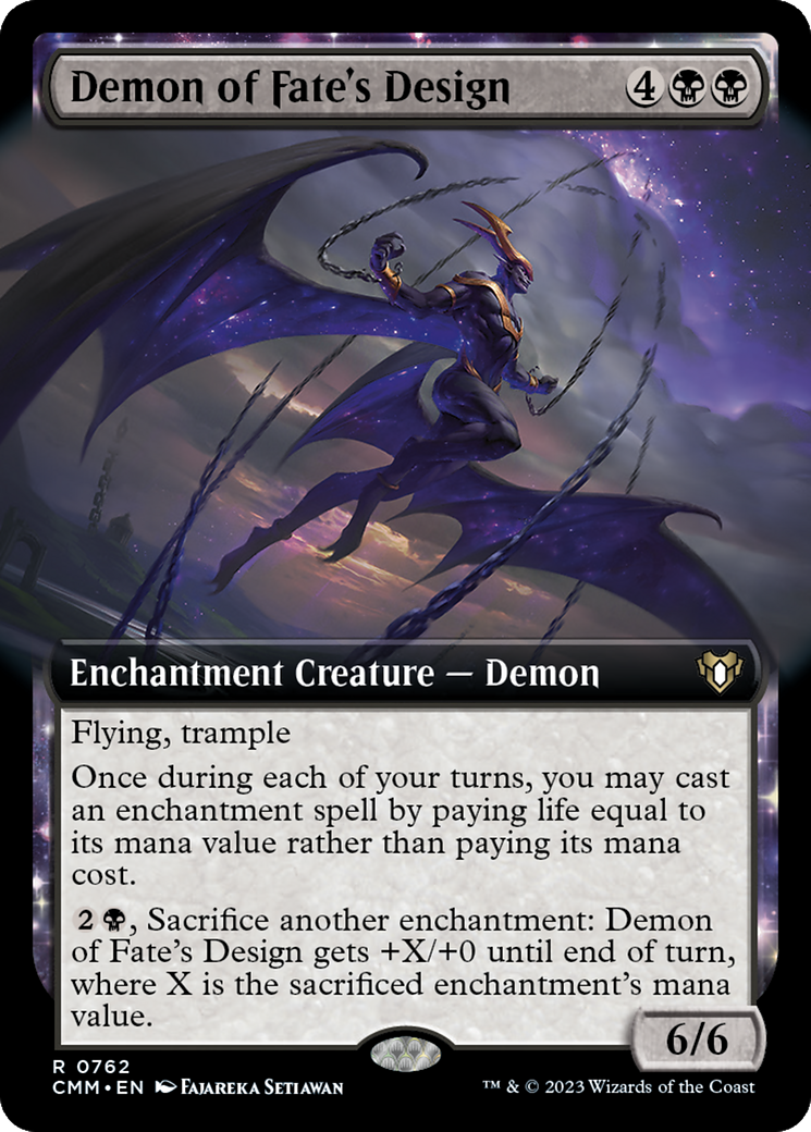 Demon of Fate's Design (Extended Art) [Commander Masters] | Eastridge Sports Cards & Games