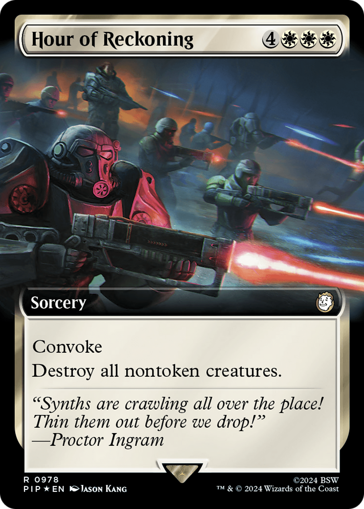 Hour of Reckoning (Extended Art) (Surge Foil) [Fallout] | Eastridge Sports Cards & Games