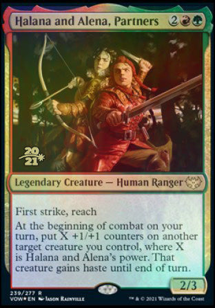 Halana and Alena, Partners [Innistrad: Crimson Vow Prerelease Promos] | Eastridge Sports Cards & Games